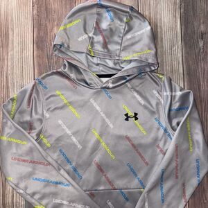 Boys Under Armour Medium Loose Fit Coldgear Logo Hoodie